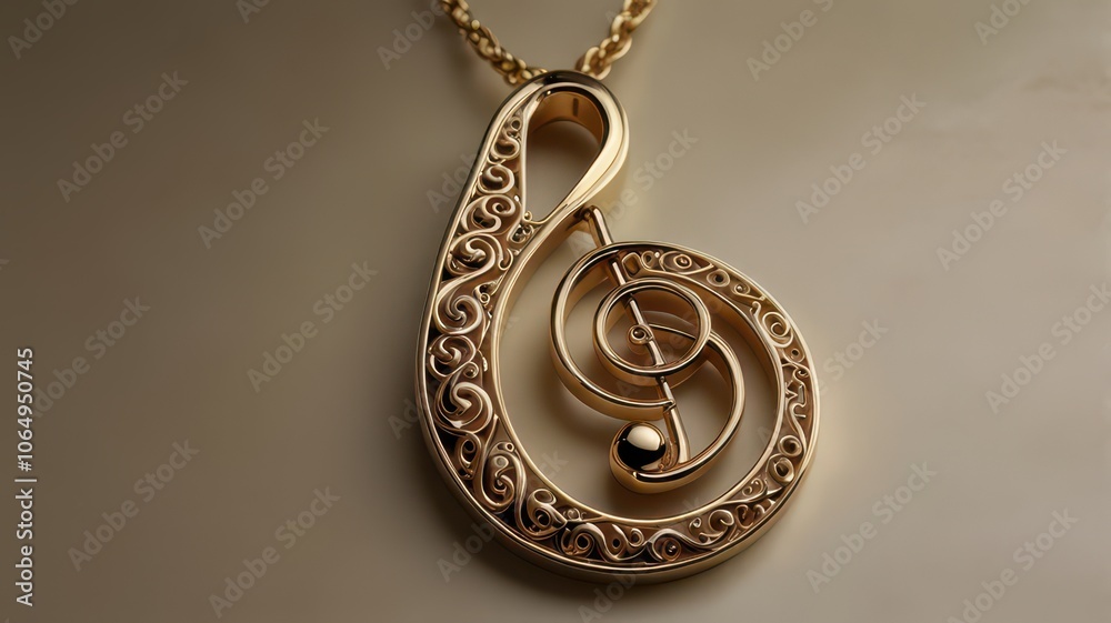 As if crafted by a skilled musician's hand, this stunning helical treble clef is a visual representation of the beauty and complexity of music. Its metallic surface, with hints of copper and brass, sh As if crafted by a skilled musician's hand, this stunning helical treble clef is a visual representation of the beauty and complexity of music. Its metallic surface, with hints of copper and brass, sh