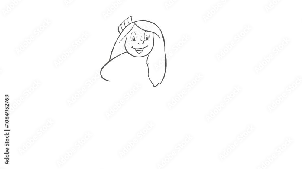 A black and white illustration of a cheerful girl holding a lantern in a snowy forest with stars around. Perfect for holiday seasonal designs A black and white illustration of a cheerful girl holding a lantern in a snowy forest with stars around. Perfect for holiday seasonal designs