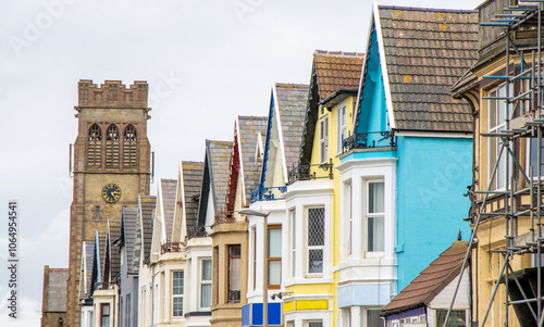 A View Along A Series Of Terraced House Fronts photo