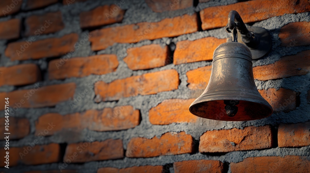 Obraz premium School Bell on Brick Wall