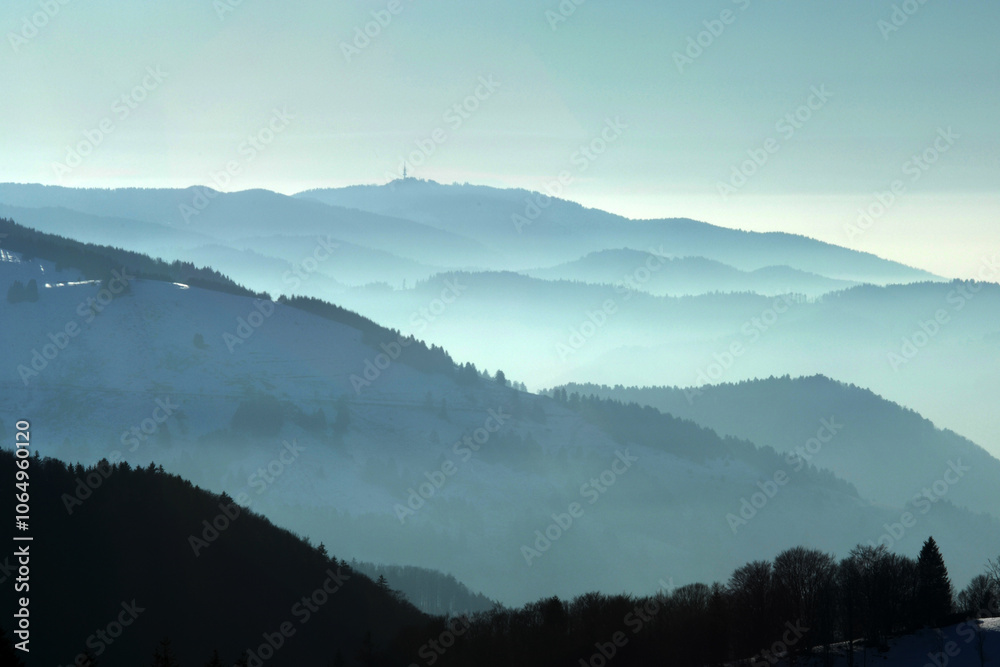 Fototapeta premium Landschaft, Winter, Schwarzwald