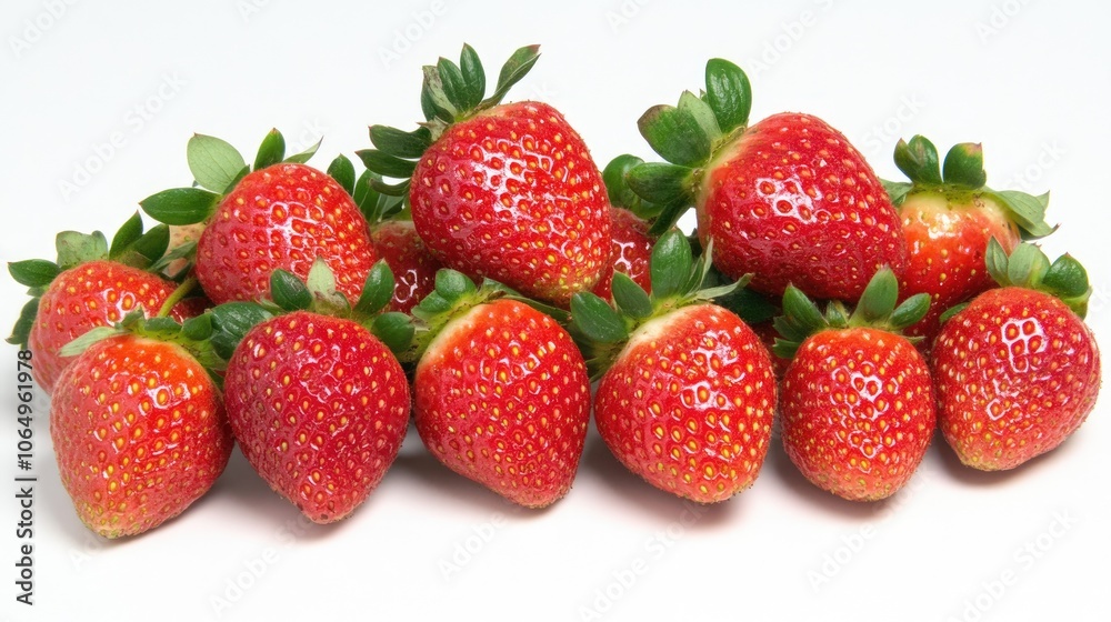 Fresh Strawberries on White Background Fresh Strawberries on White Background