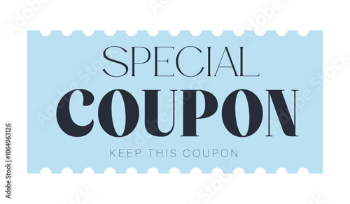Special Coupon design, Ticket design template., Admit one ticket, illustration of a ticket, Coupon template, Vintage ticket