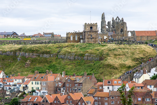 Whitby Abbey Sits On The High Point Of The Town Visited By Thousands Of Tourists Every Year