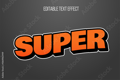 orange sticker text effect