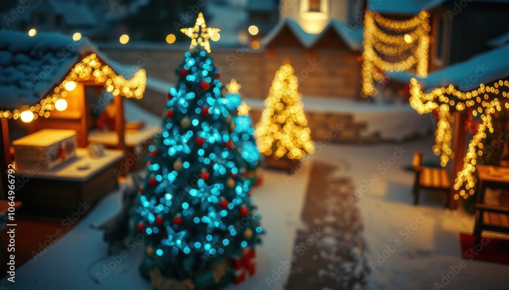 Blurred Festive decoration lights Blurred Festive decoration lights