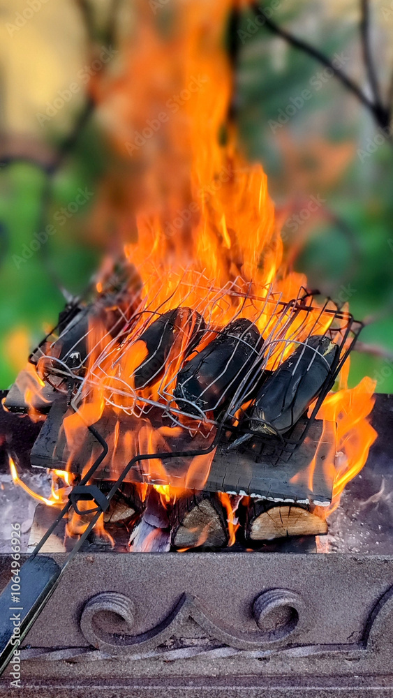 Eggplants on fire traditional Armenian cuisine Eggplants on fire traditional Armenian cuisine