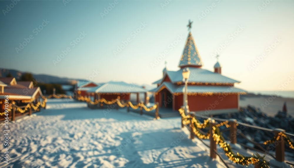 Fototapeta premium Blurred Festive decoration lights