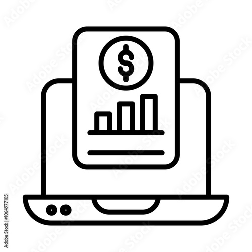 Accounting Software Icon line icon