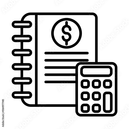 Accounting Book line icon