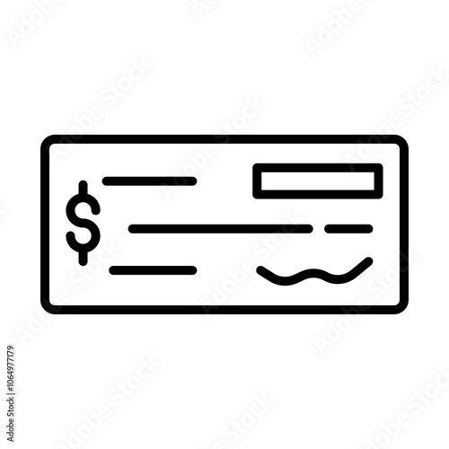 Checkbook line icon