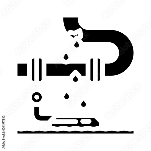 leak detection water saving glyph icon vector. leak detection water saving sign. isolated symbol illustration