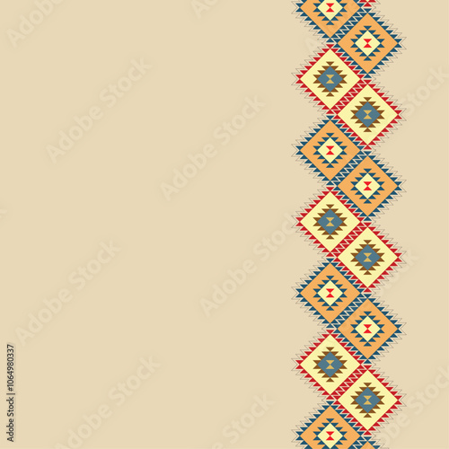 Card with folk elements, Albania, Kosovo, 