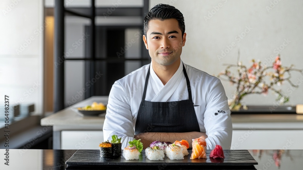 Gorgeous Selection of Mixed Sushi on Elegant Platter Gorgeous Selection of Mixed Sushi on Elegant Platter