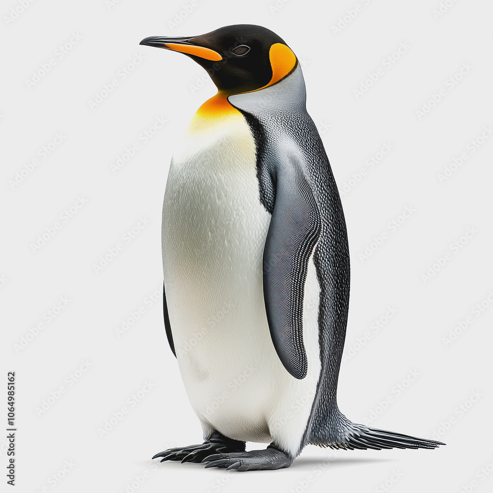 Obraz premium Isolated Penguin on White Background for Christmas Theme