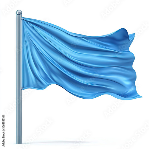blue flag waving in wind illustration
