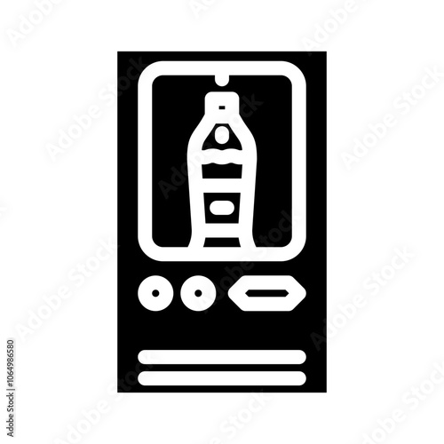 bottle refill station glyph icon vector. bottle refill station sign. isolated symbol illustration