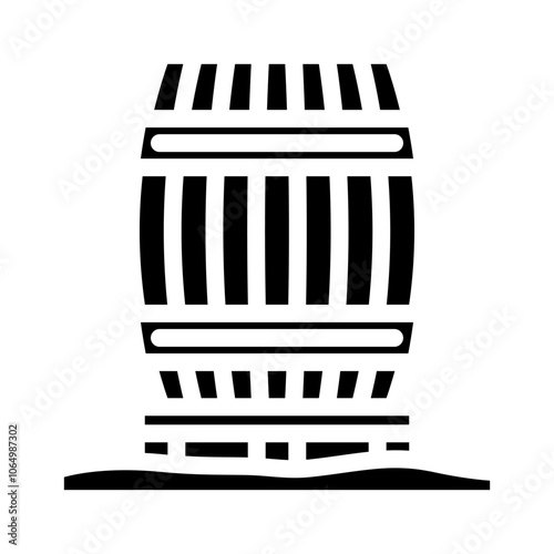 rain barrel water saving glyph icon vector. rain barrel water saving sign. isolated symbol illustration