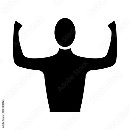 Victory Pose glyph icon