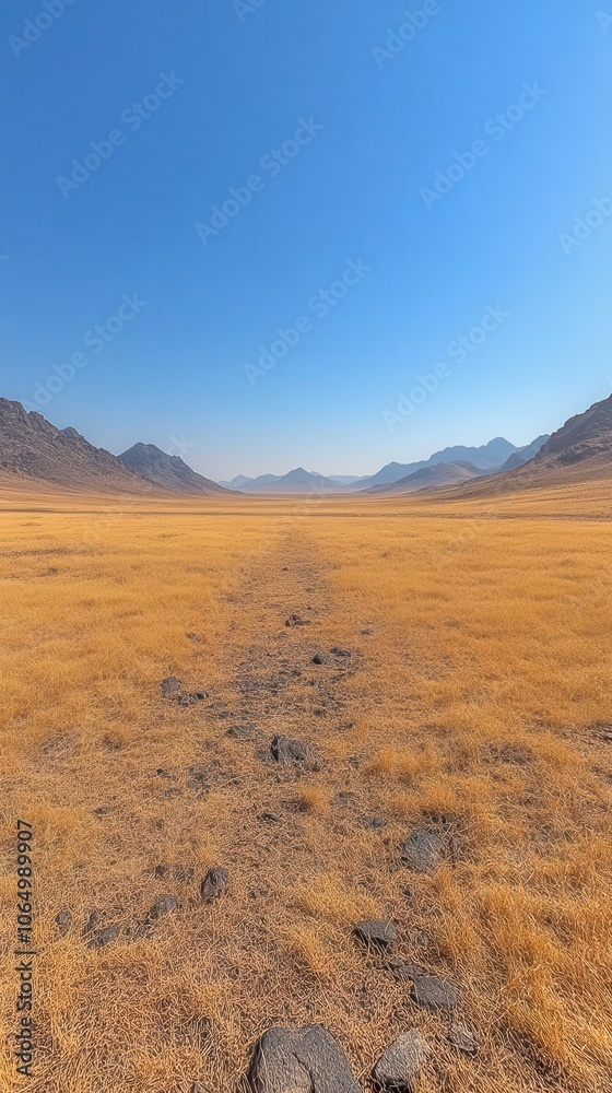 vast expanse of golden dunes rising sharply against a clear blue sky capturing the essence of the arid desert landscape emphasizing the solitude of nature vast expanse of golden dunes rising sharply against a clear blue sky capturing the essence of the arid desert landscape emphasizing the solitude of nature