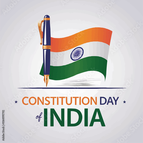 poster design for Constitution Day of India vector graphics