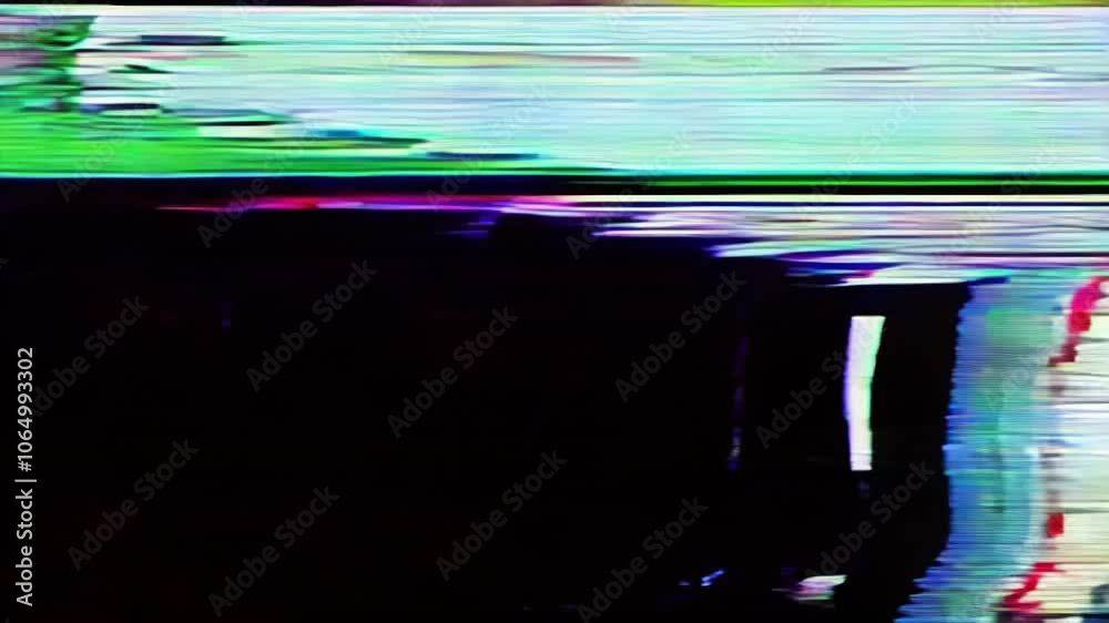  Ethereal VHS static digital glitch and vibrant signal interference