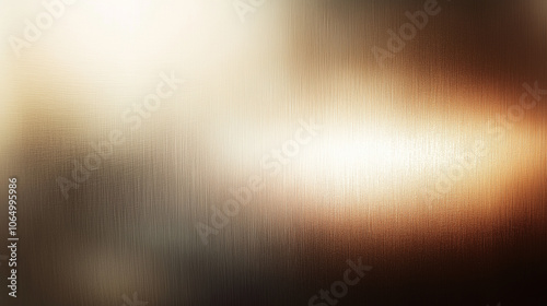 Soft metallic gradient background with brushed texture and warm light reflection. Minimal background for design