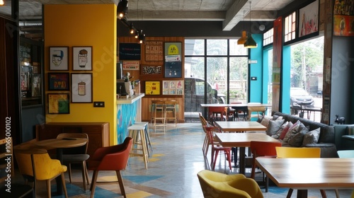 Wallpaper Mural A vibrant co-working space with modern design elements, Torontodigital.ca