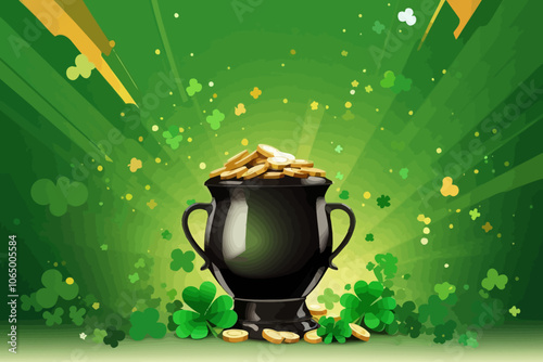 Saint Patrick's Day   illustration  background AI generated image