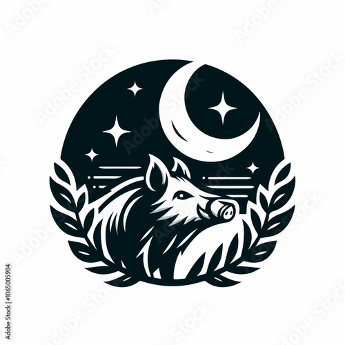 wild boar logo illustration