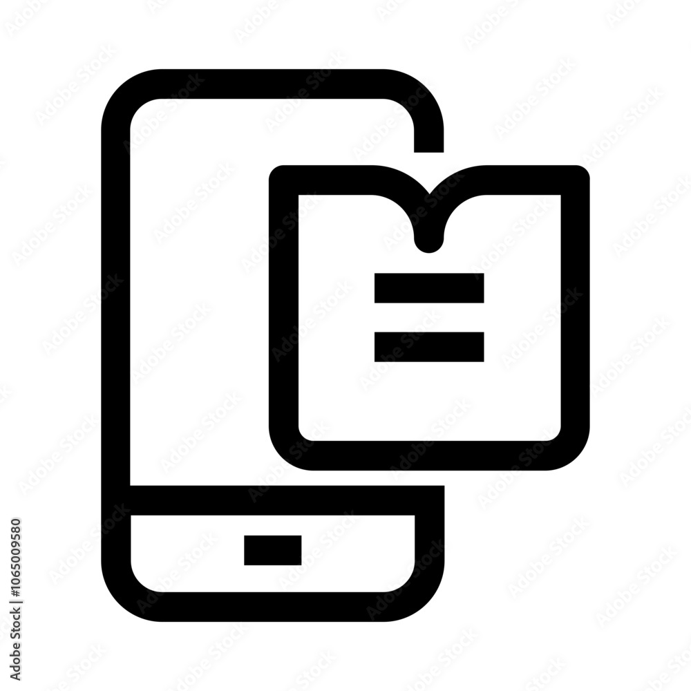 Icon representing an eBook or digital book. Icon representing an eBook or digital book.