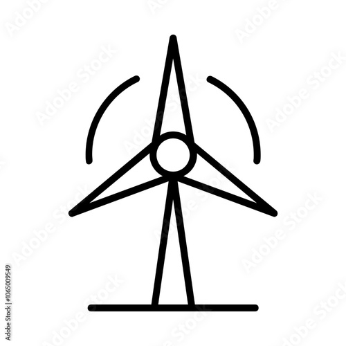 Icon representing wind energy and sustainability.