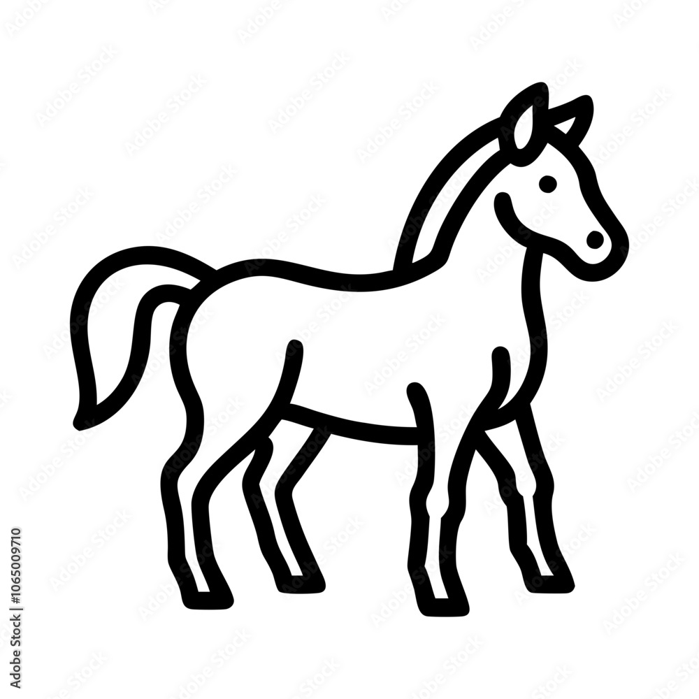 Obraz premium Icon of a horse, representing strength, freedom, and nature.