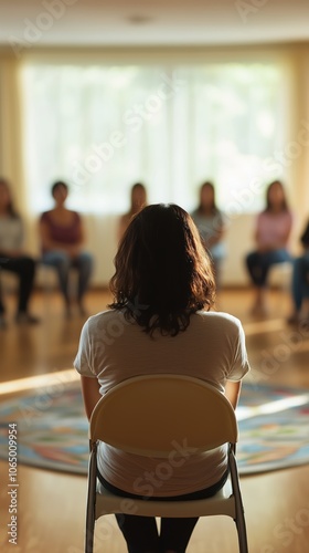 A social worker engages with participants during a group session, creating a supportive environment for discussion and connection among attendees