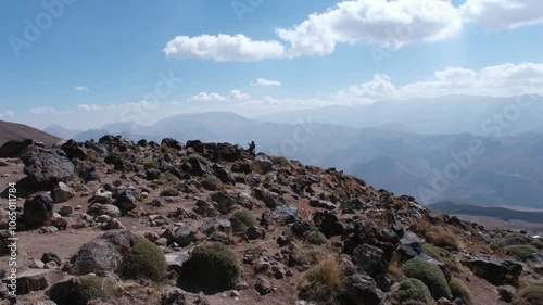 View from volcano Damavand in Elbrus mountain range, Iran