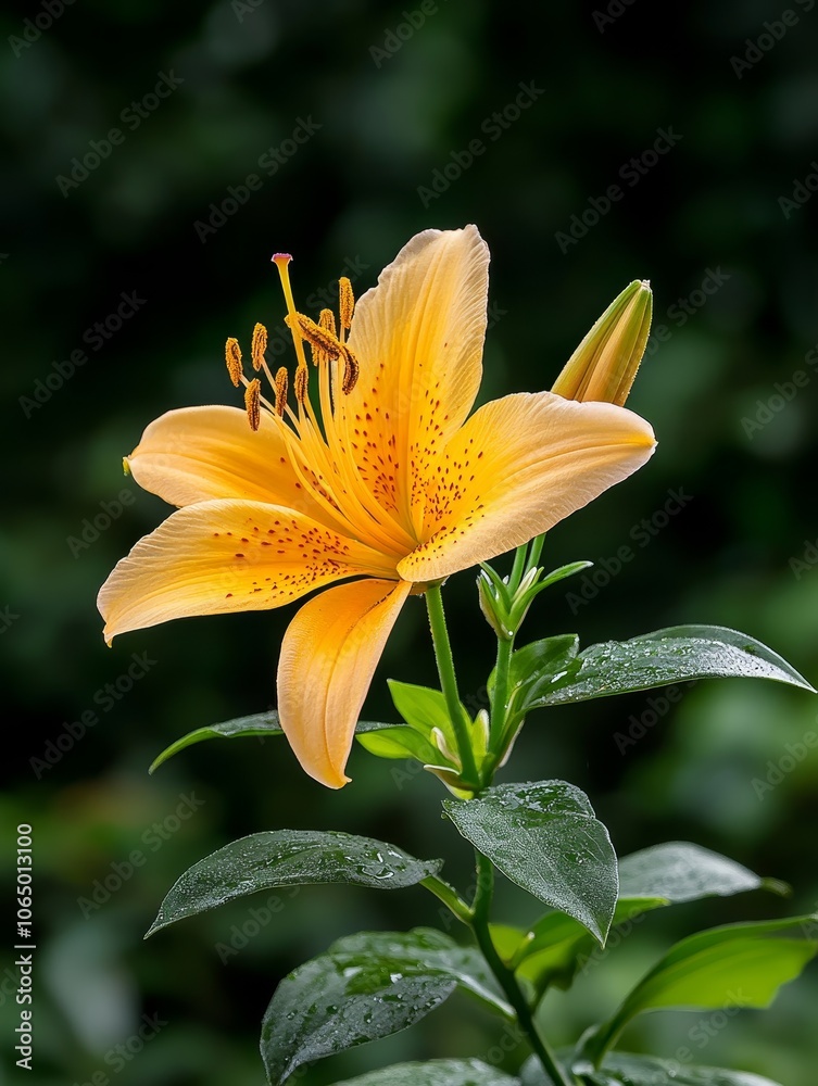 Obraz premium natural macro shot detail contrast striking details of a flower against a blurred backdrop, creating a focal point, Photorealistic