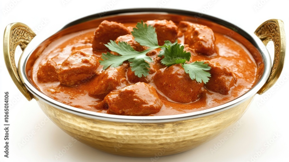 Enticing Chicken Tikka Masala in Golden Bowl Enticing Chicken Tikka Masala in Golden Bowl