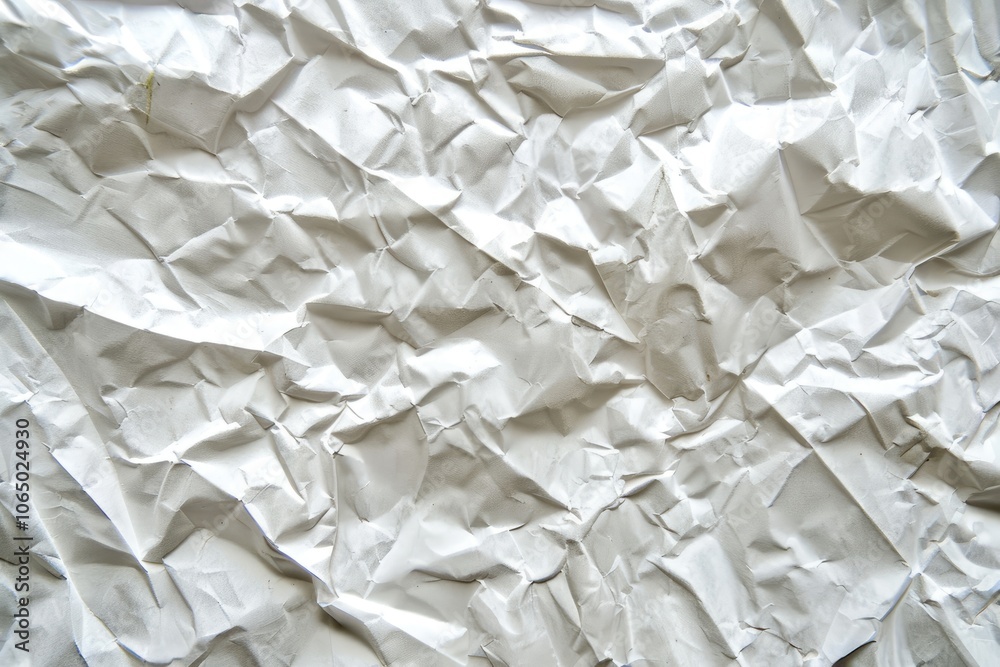A Close-Up View of a Heavily Creased Sheet of White Paper A Close-Up View of a Heavily Creased Sheet of White Paper