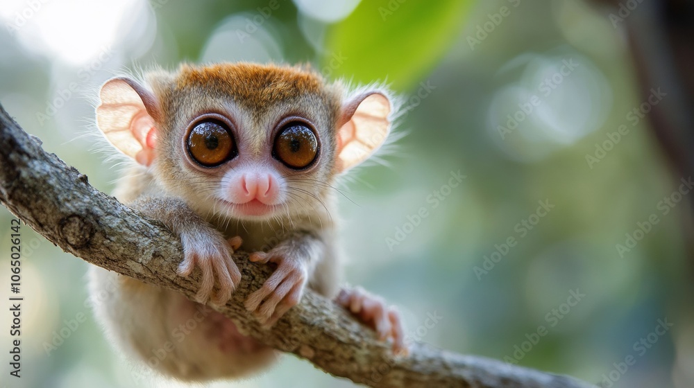Fototapeta premium This amazing animal is rare and beautiful, living in hidden places. Its special look and grace make it a wonder of nature.