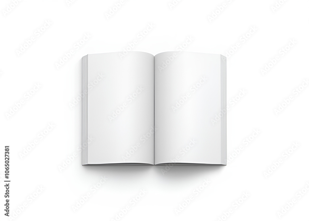 Fototapeta premium Realistic vector illustration of a closed white book isolated on a white background ideal for magazine or notebook templates and designs