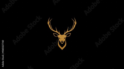 This logo features a simple deer head design, perfect for businesses related to wildlife, hunting, or nature. It includes a classic deer head silhouette with antlers.