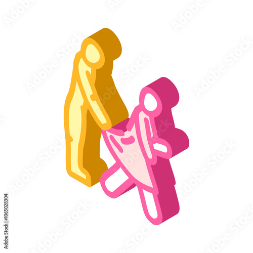 sexual assault crime isometric icon vector. sexual assault crime sign. isolated symbol illustration