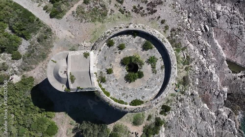 Aerial view of Arza Fort, Mirista, Montenegro photo