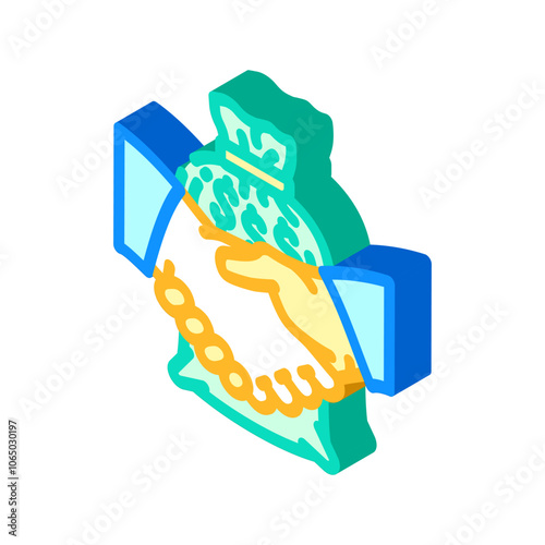 bribery crime isometric icon vector. bribery crime sign. isolated symbol illustration