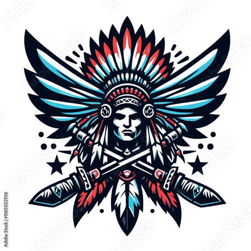 apache cacique logo illustration