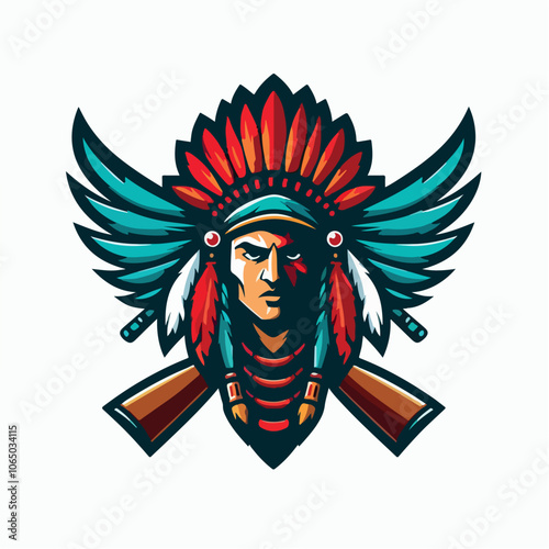 apache cacique logo illustration