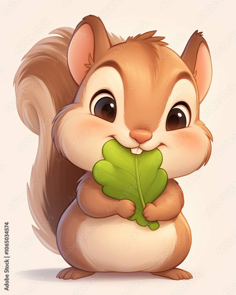 Naklejka premium Illustration of a small rodent on a white background.