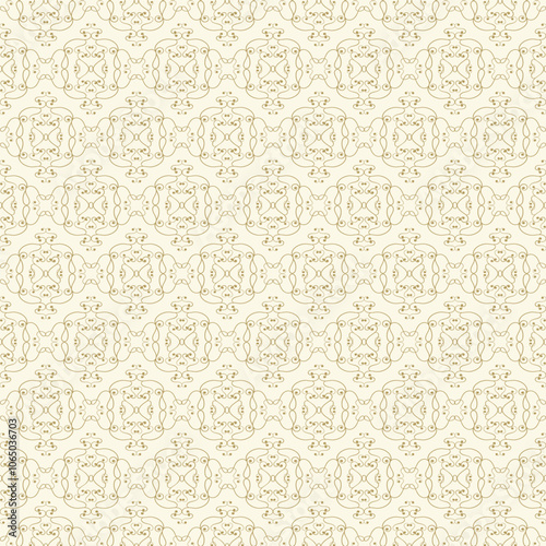 Seamless pattern with vintage ornament, elegant swirls. For wallpapers, backgrounds, invitations on a light background
