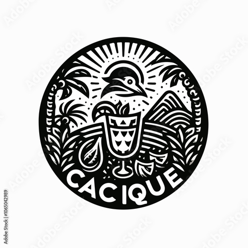 apache cacique logo illustration