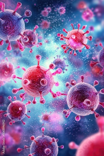 A depiction of human immune cells being enhanced by low-dose radiation therapy photo